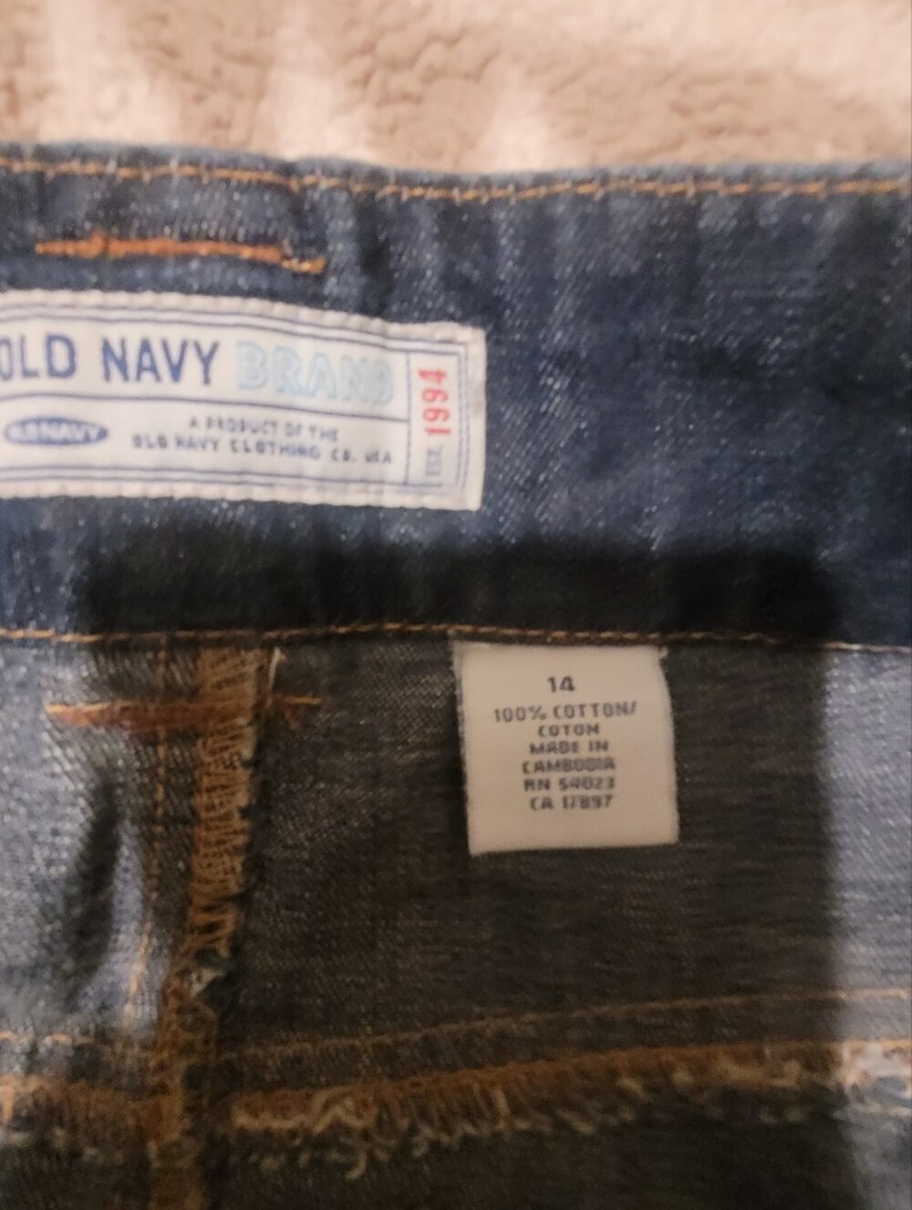 Denim A-Line Skirt - Blue - Picture 11 of 11